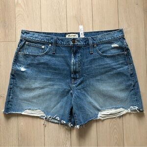 NWT Madewell Relaxed Mid-Length Denim Shorts Size 32